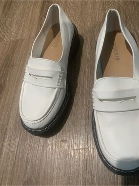 torrid White Loafers with Black Platform Sole